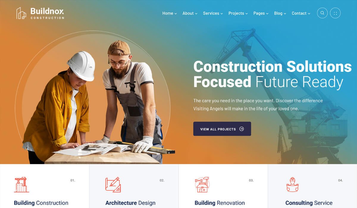 construction company website