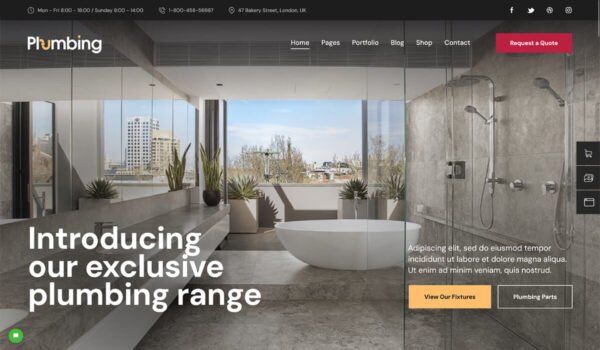 plumbing service website